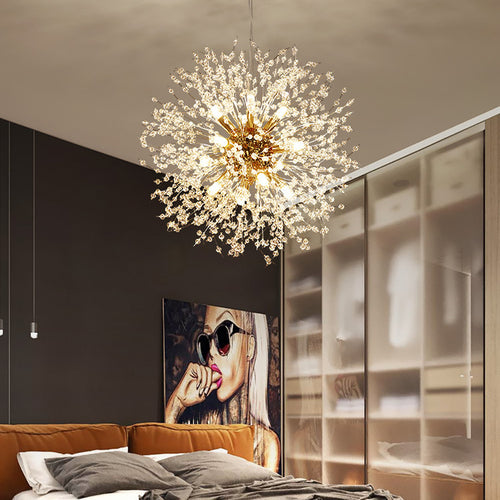Nowoczesny luksusowy żyrandol kryształowy Dandelion
