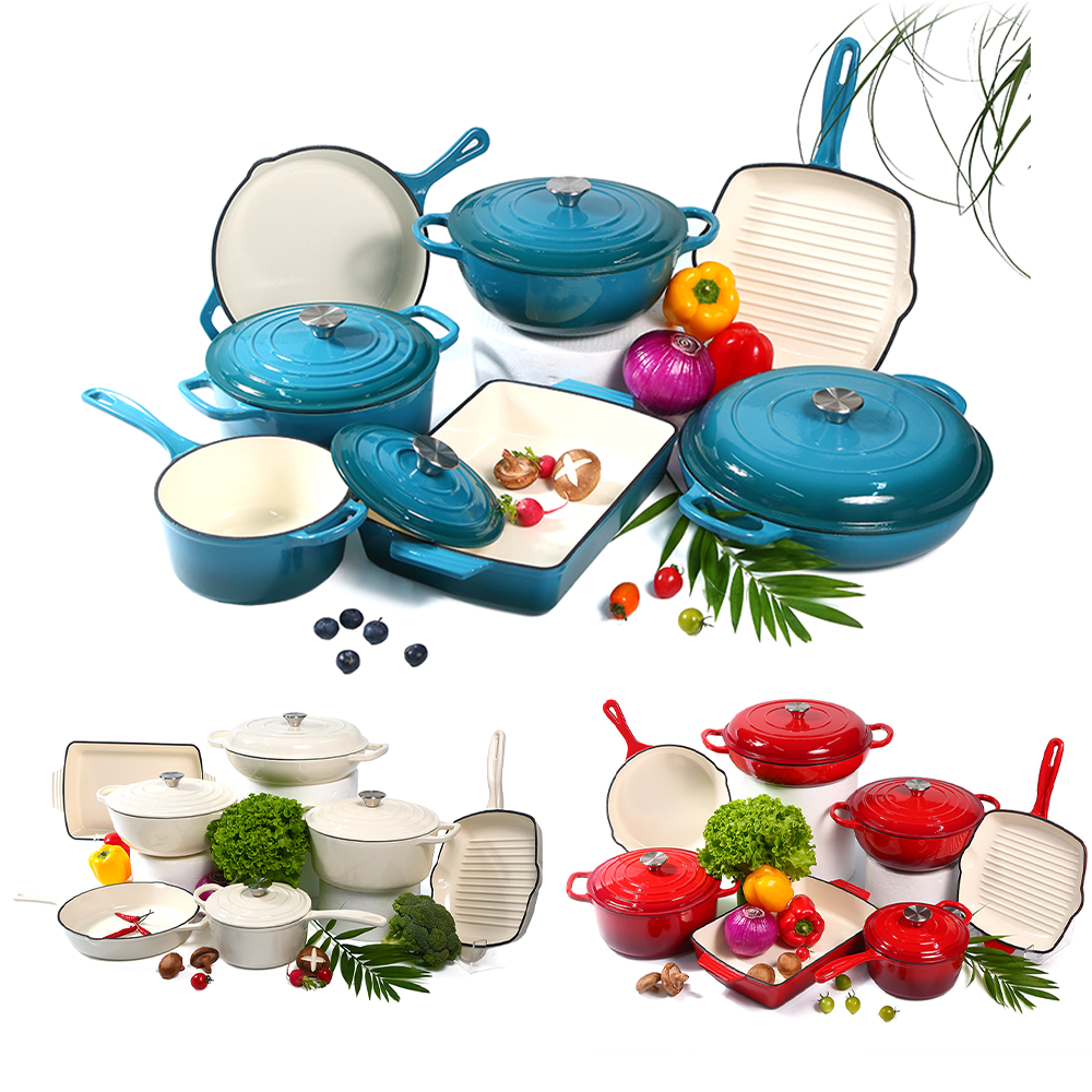 Ekskluzywny zestaw naczyń kuchennych z żeliwa – funkcjonalność i styl klasy premium