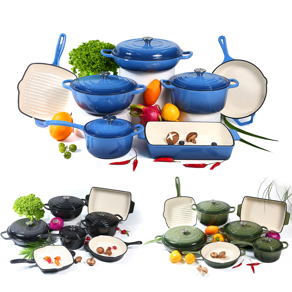 Ekskluzywny zestaw naczyń kuchennych z żeliwa – funkcjonalność i styl klasy premium