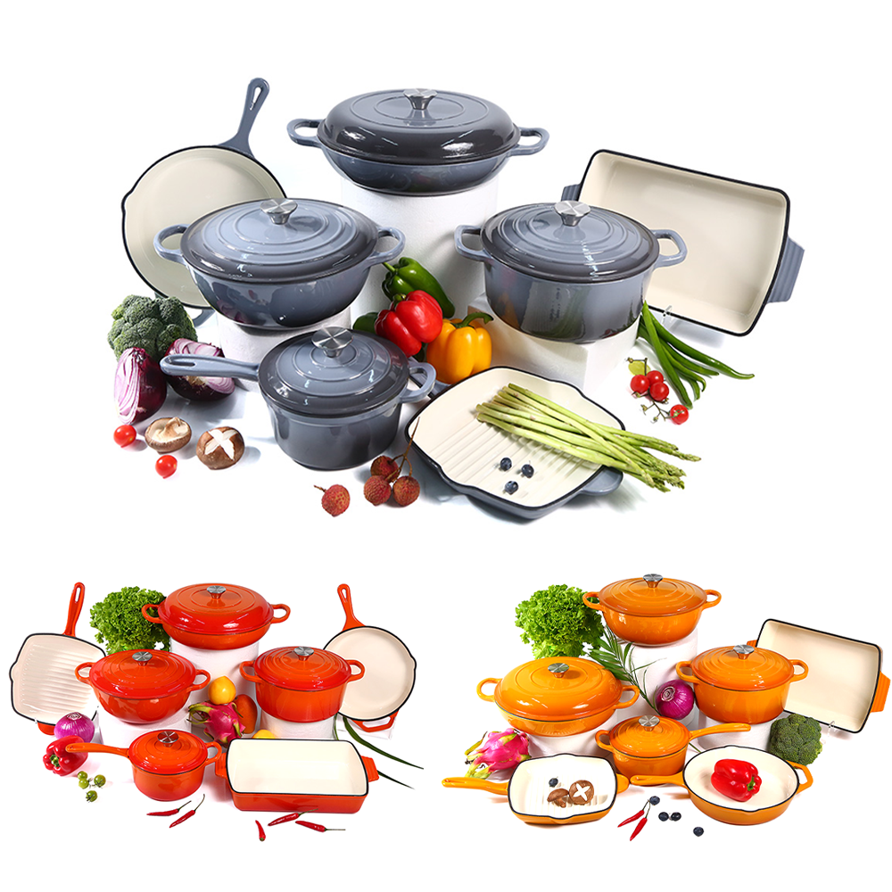 Ekskluzywny zestaw naczyń kuchennych z żeliwa – funkcjonalność i styl klasy premium