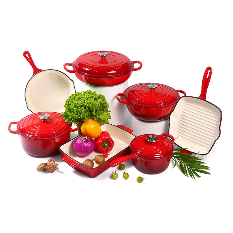 Ekskluzywny zestaw naczyń kuchennych z żeliwa – funkcjonalność i styl klasy premium