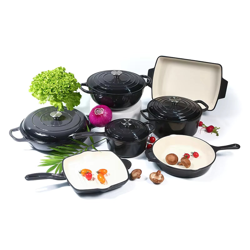 Ekskluzywny zestaw naczyń kuchennych z żeliwa – funkcjonalność i styl klasy premium