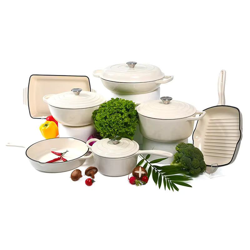 Ekskluzywny zestaw naczyń kuchennych z żeliwa – funkcjonalność i styl klasy premium